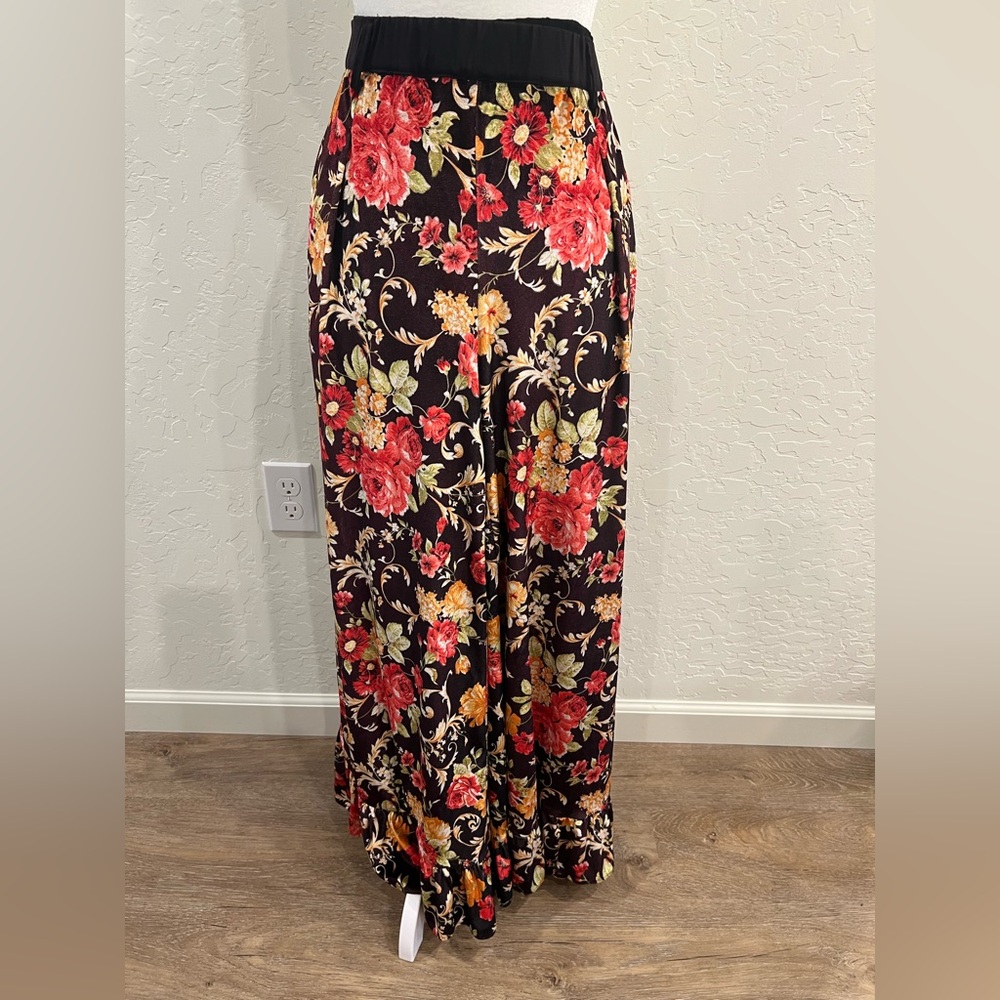 Floral Pants with Red and Orange Flowers